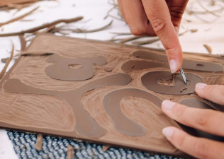 ateliers créatifs Bordeaux - planche de linogravure