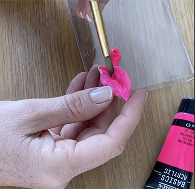 Atelier broches Bordeaux - Peinture rose